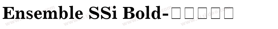 Ensemble SSi Bold字体转换